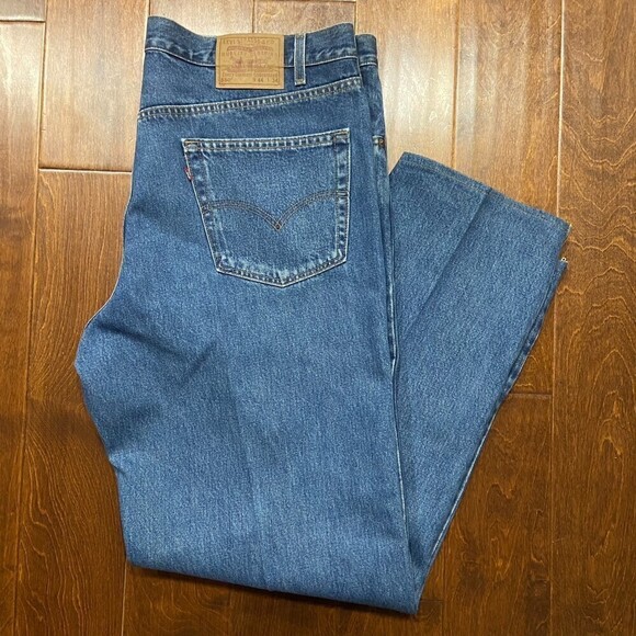 Levi's 550 Relaxed Fit Vintage Custom Flare Leg Denim Jeans Y2K Men's 44 - Picture 10 of 10